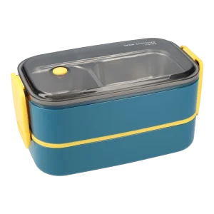 Compacte Lunchbox - Lunchbox voor Volwassenen - Blauw - Geel