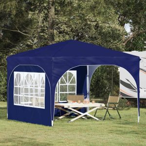 Pop-up Feesttent 290 x 290 x 245 cm Blauw