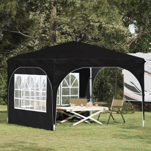 Pop-up Feesttent 290 x 290 x 245 cm Zwart