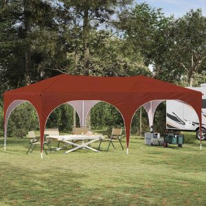 Pop-up Feesttent Terracotta 575 x 288 x 245 cm Oxford Stof