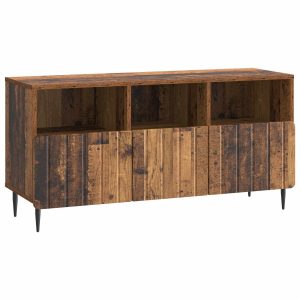 TV-kast met lade Oud hout 102 x 34,5 x 50 cm Bewerkt hout