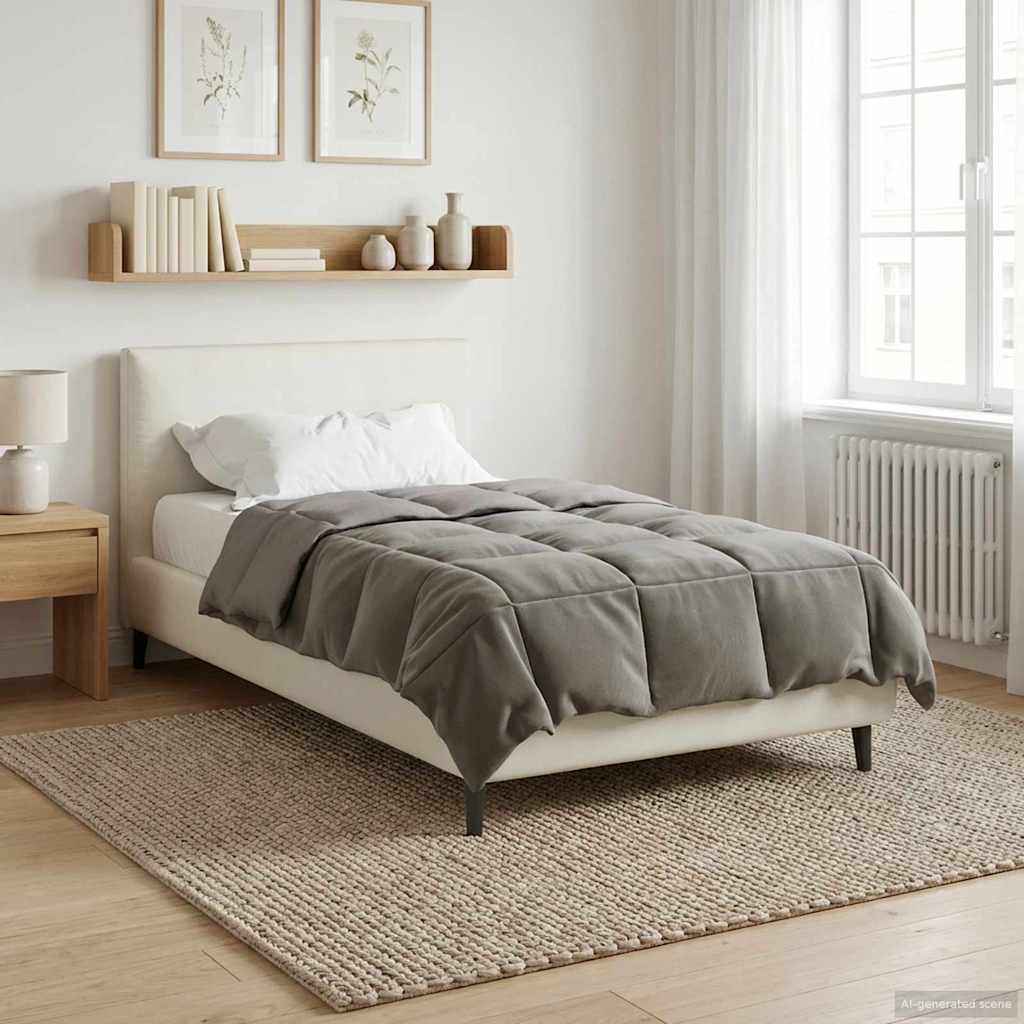 Winter Dekbed Gekwilt Lichtgrijs 155 x 220 cm Microfiber - Afbeelding 2