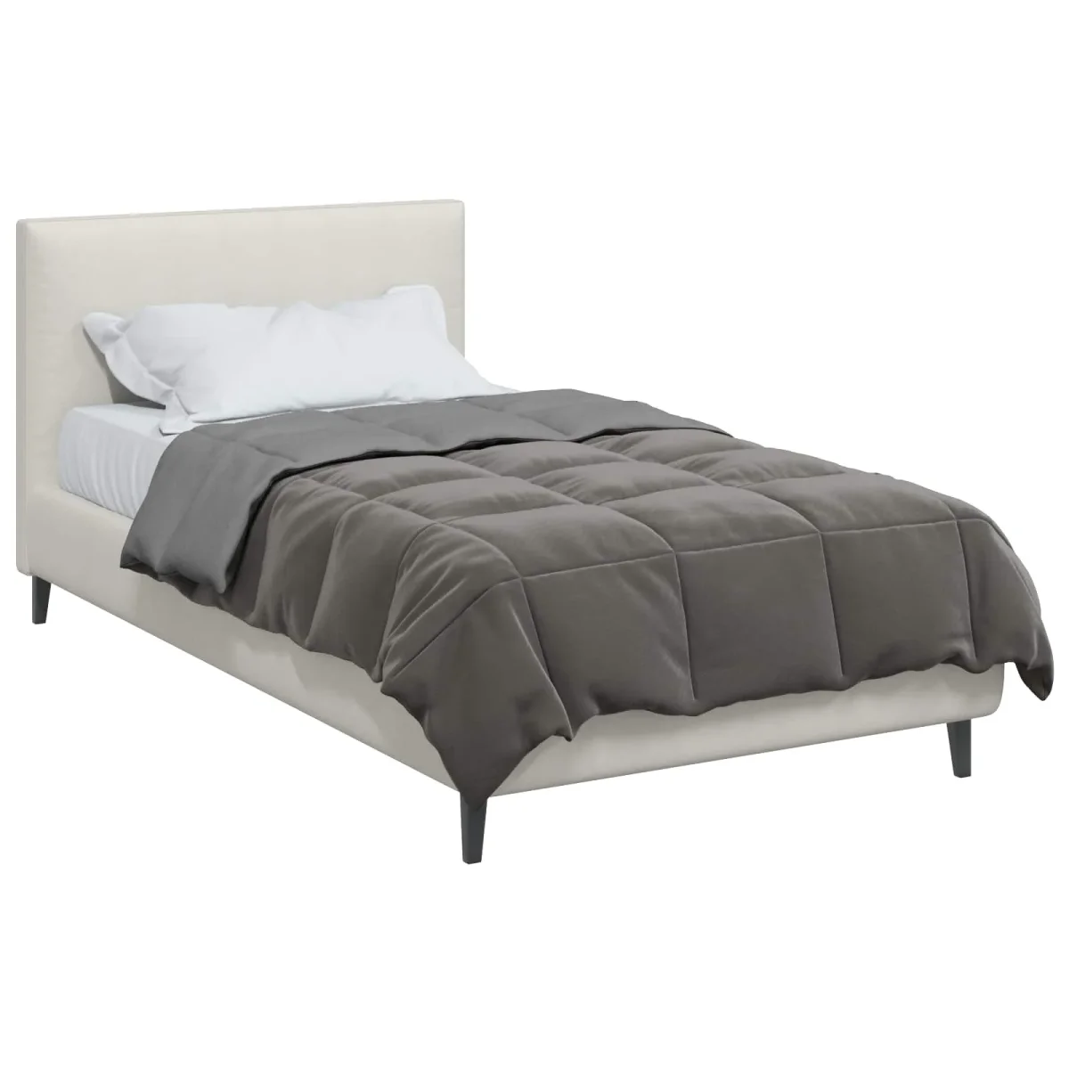 Winter Dekbed Gekwilt Lichtgrijs 155 x 220 cm Microfiber - Afbeelding 4