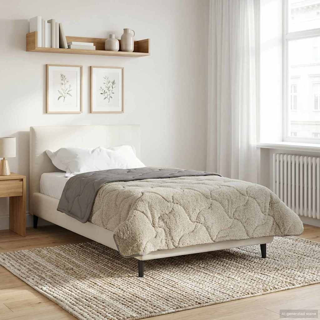Winter Dekbed Gekwilt Lichtgrijs 155 x 220 cm - Afbeelding 5