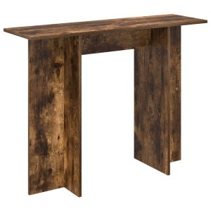 Consoletafel Gerookt Eiken 100 x 30 x 75 cm Bewerkt hout