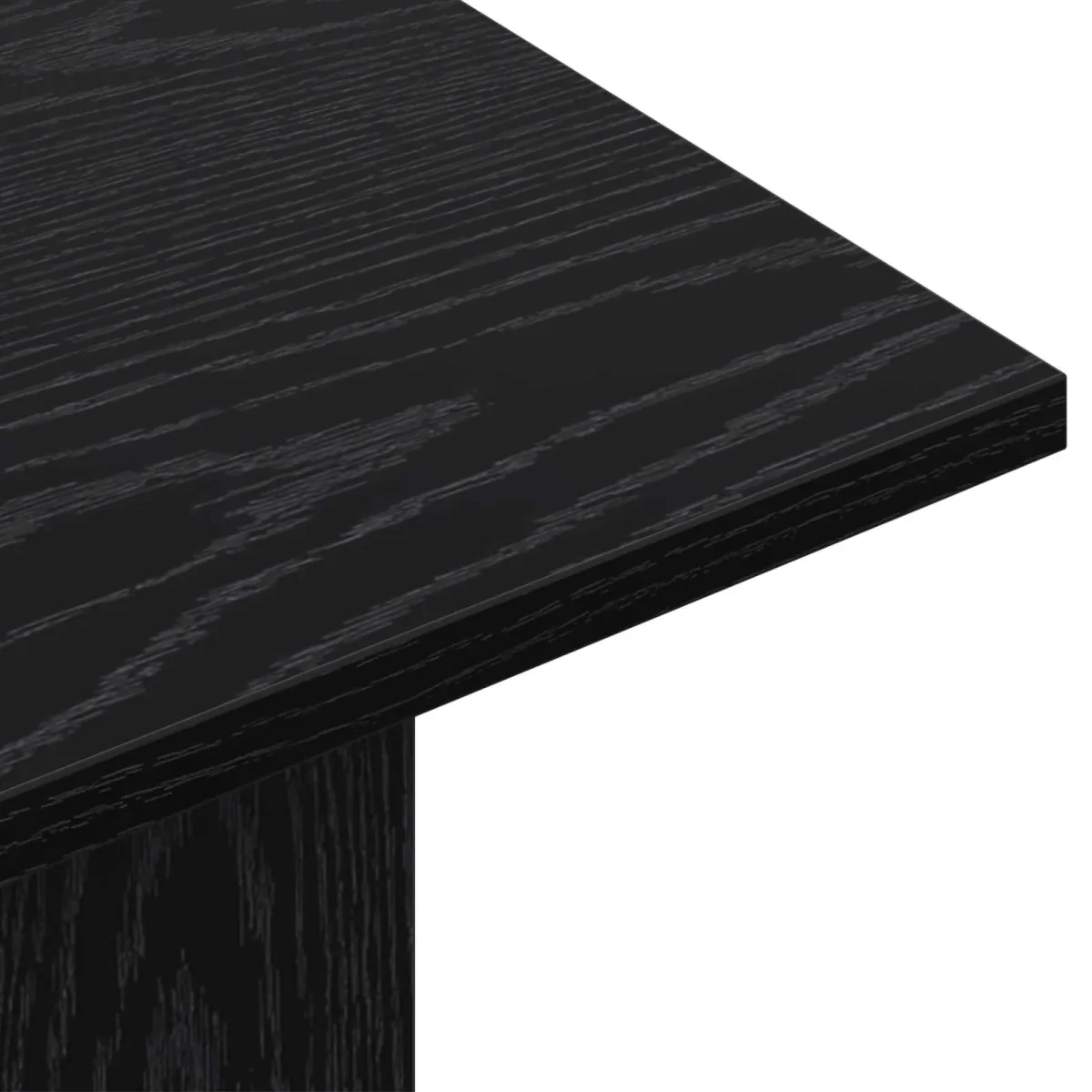Wandtafel Zwart eiken 100 x 30 x 75 cm Bewerkt hout - Afbeelding 7