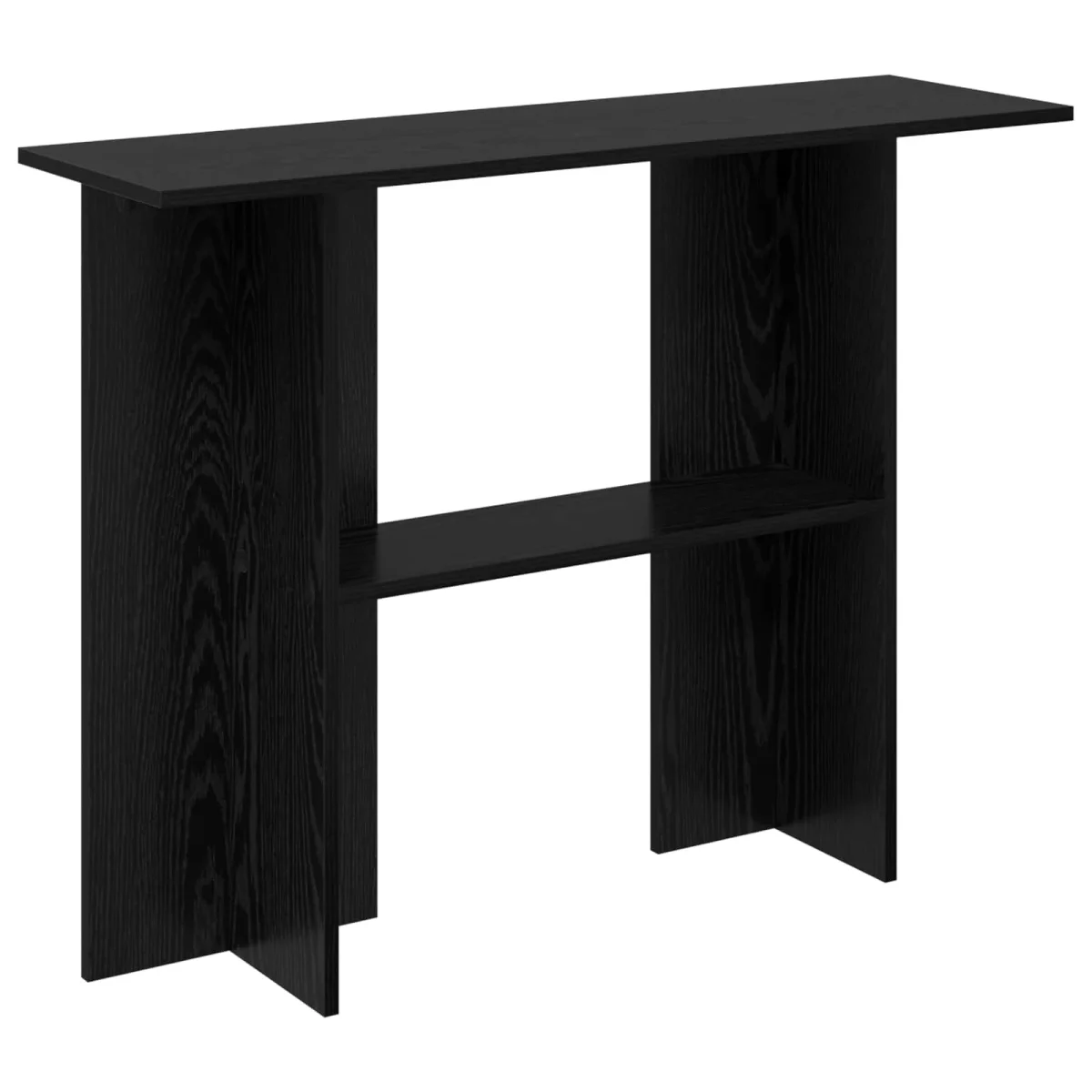 Wandtafel Zwart eiken 100 x 30 x 75 cm Bewerkt hout - Afbeelding 2