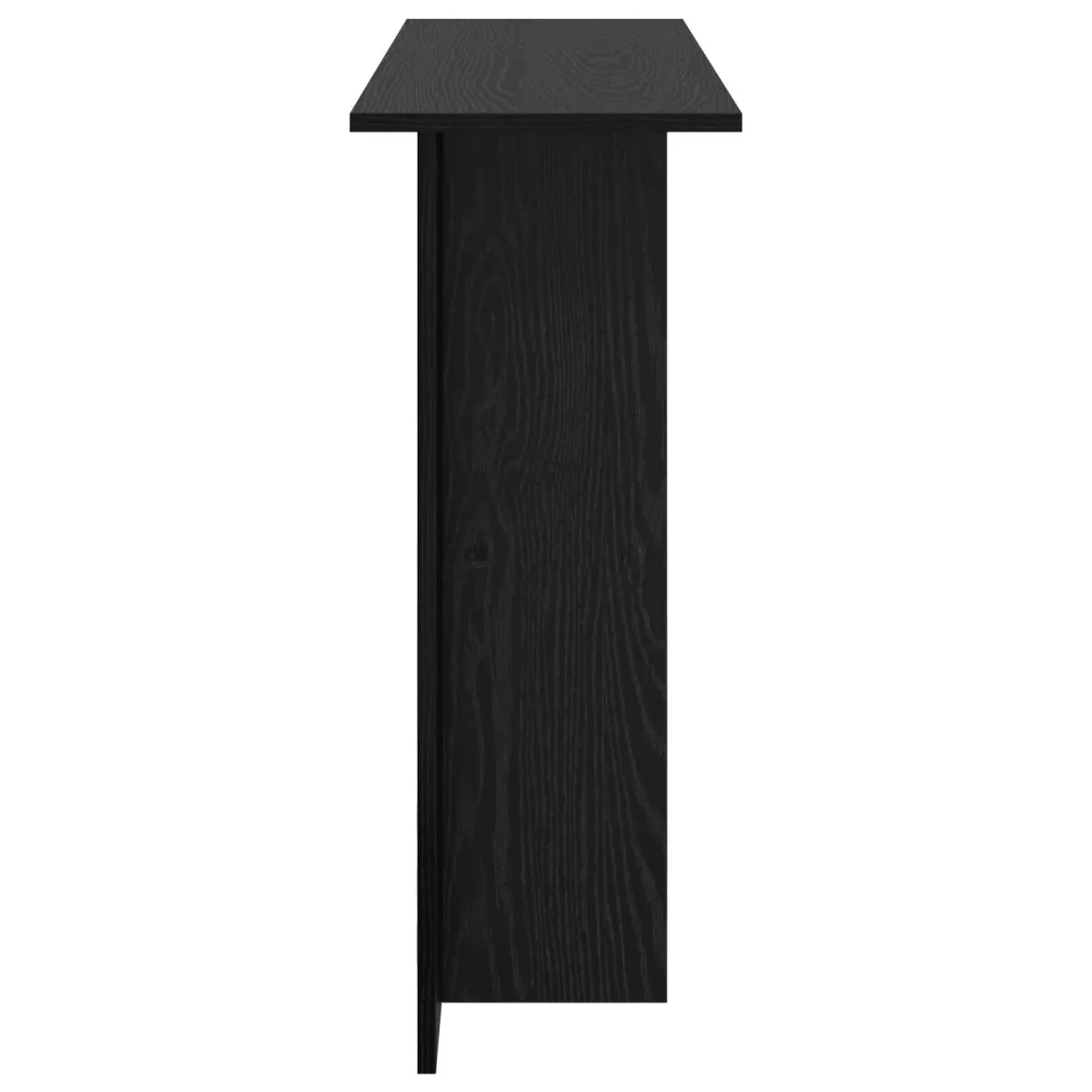 Wandtafel Zwart eiken 100 x 30 x 75 cm Bewerkt hout - Afbeelding 5