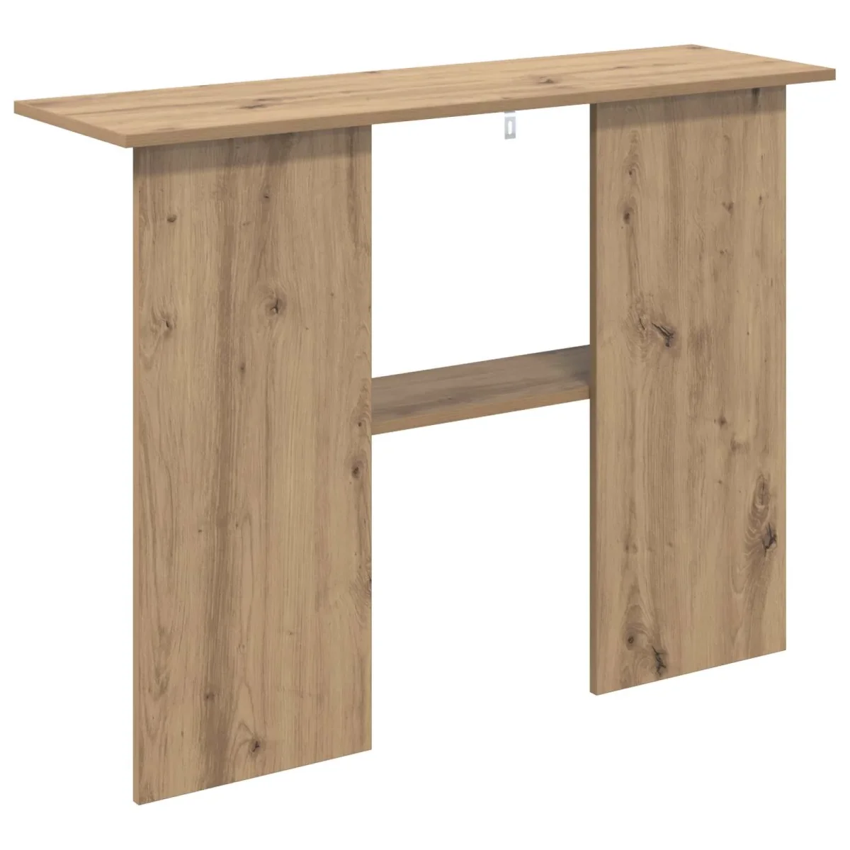 Wandtafel Artisanaal eiken 100 x 30 x 75 cm Bewerkt hout - Afbeelding 6