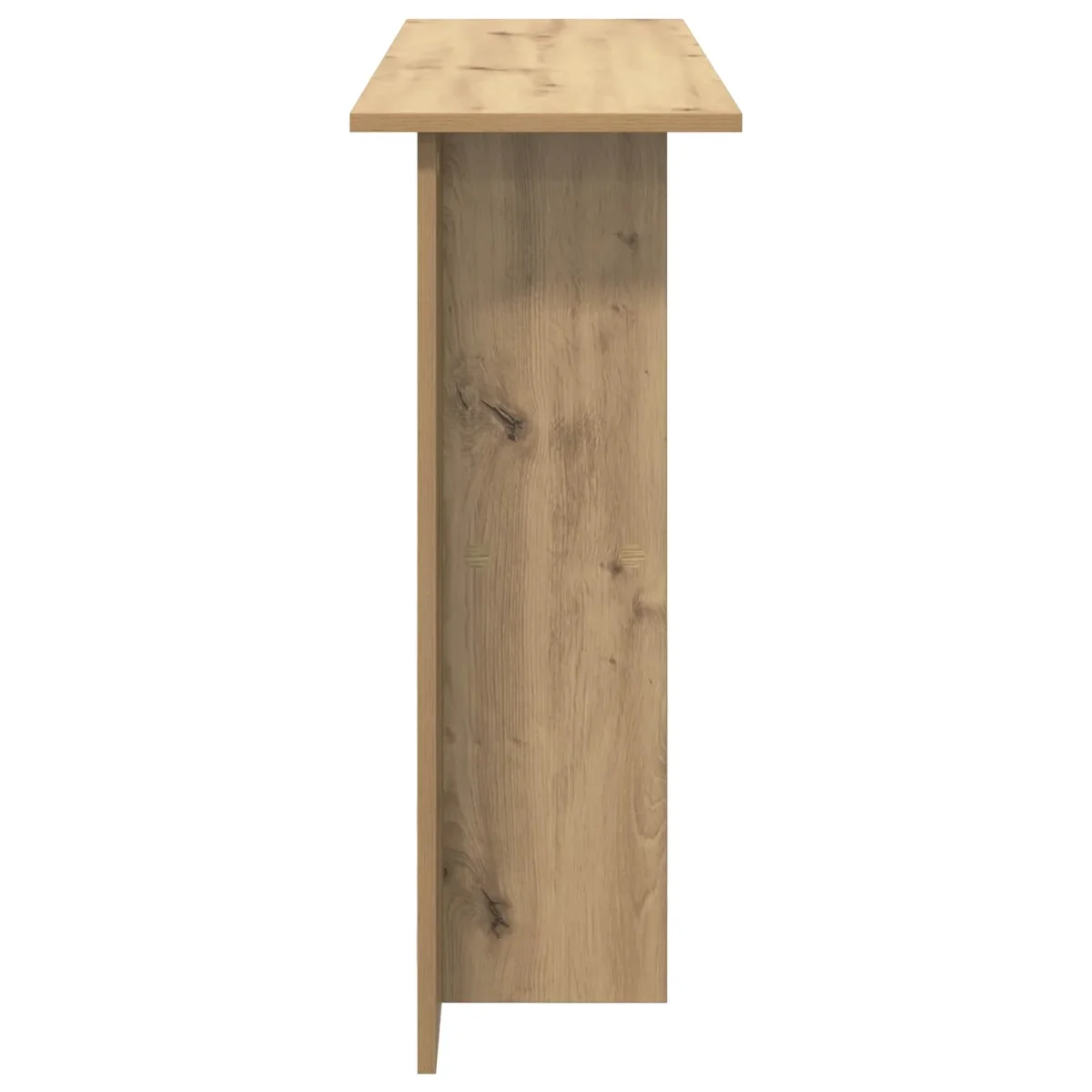 Wandtafel Artisanaal eiken 100 x 30 x 75 cm Bewerkt hout - Afbeelding 5