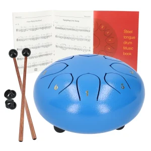 Handpan klankschaal met 8 noten - Medium tongue drum - 15.24 CM / 6 inch diameter - Blauw