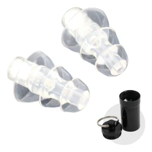 Festival Oordopjes met Container - Gehoorbescherming voor Feestjes & Festivals - Doorzichtige Partyplug x2 - Oorbescherming