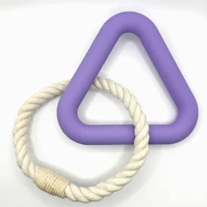 Hond Kauwtriangel 15 cm Natuurlijk Rubber – Stimuleert Gezond Kauwgedrag Roze